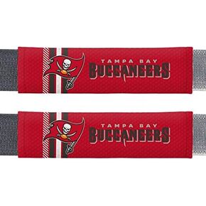 Fremont Die NFL Tampa Bay Buccaneers Rally DesignAuto Seat Belt Pads, Team Colors, One Size