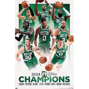 Trends International NBA Boston Celtics - 2024 NBA Finals Champions Wall Poster, 22.37" x 34.00", Premium Unframed Version