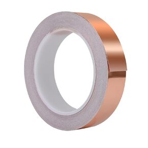 Copper Foil Tape 1" x 65ft Conductive Metal Foil Adhesive Tape for Guitar, EMI Shielding, Crafts, Stained Glass, Solder Paper Circuit, Electrical Repairs and Grounding