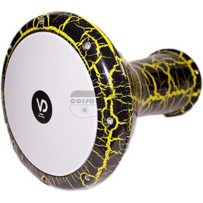 VD® Darbuka/Doumbek ألومنيوم مصبوب - عروات ضبط ورأس Rmvble (8 ½ بوصة) (أخضر متصدع)