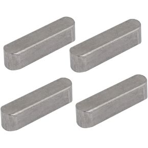 uxcell® 20mmx5mmx5mm 304 Stainless Steel Key Stock Keystock Round Ended 4pcs