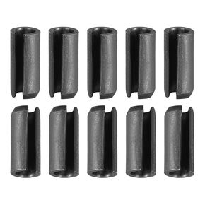5mmx12mm(DxL) Slotted Spring Pin - 100Pack - Good for Home Machine Fastener - 65Mn Spring Dowel Tension Roll Pin - Black