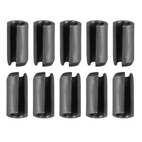 6mmx20mm(DxL) Slotted Spring Pin - 30Pack - Good for Home Machine Fastener - 65Mn Spring Dowel Tension Roll Pin - Black