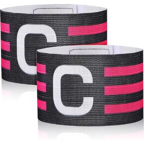 PartyKindom Captain Armbands: 2pcs Elastic Captain C Arm Band Football Captain Armband Adjustable Captain Bands for Youth Adult Sports Team Training