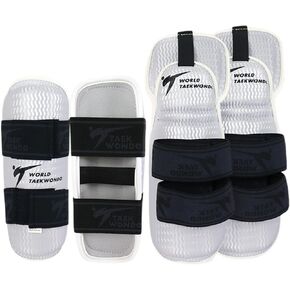Taekwondo Shin Protector Forearm Elbow Arm Guards, WT MMA Martial Arts Kickboxing Karate Sparring Muay Thi Training Match Gym School Academy for Men Women Kids in Saudi Arabia