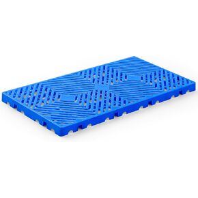 2 Pcs Plastic Pallets Splicable Breathable Grid Floor Ventilation Pallet Lightweight Waterproof HDPE Wear Resistant Storage Pad for Supermarket Garage Basement (23.62 x 11.81 x 1.18 Inch)