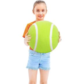 Tennis Ball Plush, 11.8" Soft Tennis Stuffed Toy Tennisball Throw Pillow Fluffy Tennis Plushies Sport Theme Gift for Kids Boy & Girls Children