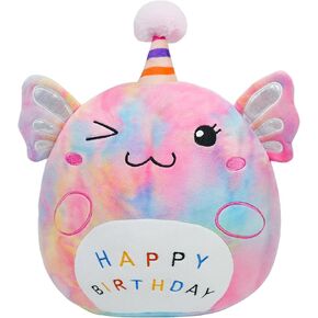 Cat Plush Toy 12 Inch Cute Unicorn Cat Birthday Stuffed Animal Soft Cat Plushies Pillow Pink Doll Gifts for Kid Toddlers Home Room Decoration
