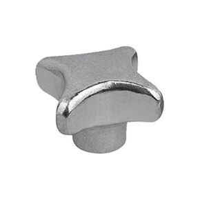 Kipp 06156-308016 Aluminum Palm Grips, Style C, Metric, Tumbled Finish, 80 mm Top Length