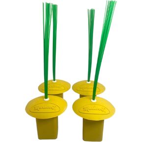 Markwort 4 Pack High Vis Yellow Base Plug with Green Bristle Indicator
