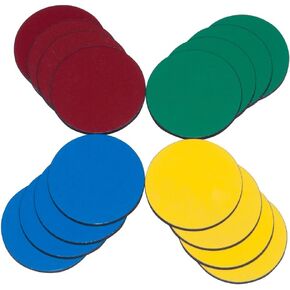 Magnum Magnetics-Corporation ProMag Round Magnets W Vinyl-1" 16/Pkg Assorted Colors, Multicolor Count