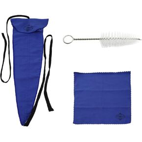 Sax/Saxophone Cleaning Cloth for Wind Instruments Maintenance Care Cleaning Kit, 1 Cleaning Cloth Swab,1 Mouthpieces Brush,(blue)