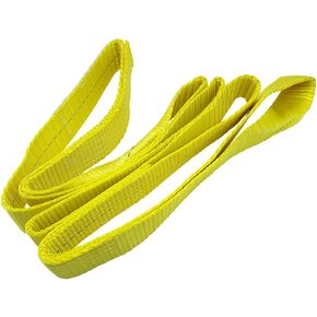 Lift Sling Straps 2" x 9' Heavy Duty Twisted Eye Lift Sling 6200lbs Capacity Lifting Straps Tree Saver Recovery Strap Web Sling Winch Strap