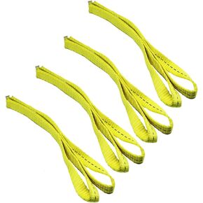 1" x 3'Lift Sling Strap Twisted Eye Polyester Web Sling Rigging Strap for Lifting Towing and Hoisting