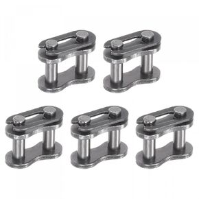 uxcell 5Pcs #25 Chain Master Connector Link Roller, 1/4" Pitch Carbon Steel, Standard Connecting Split Links for 04C Chain