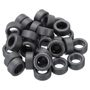 PATIKIL Ferrite Toroid Core, 30 Pcs Toroid Core 1" ODx0.6" IDx0.5" H Ferrite Rings Transformer Ferrite Toroid Cores for EMI/RFI Filters, Black