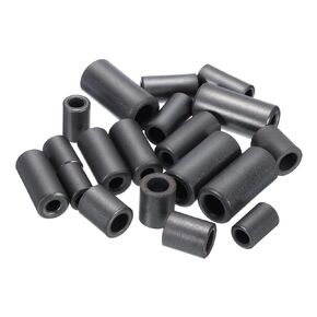 PATIKIL Ferrite Toroid Cores Set 9.5x5.5x14.5mm 10x6.5x20mm 11.5x5x25mm 12x7.3x15mm 14.2x8x28.5mm, 20 Pack Transformer Inductor Coil Ring, Black
