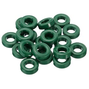 PATIKIL Ferrite Toroid Core, 50 Pcs Toroid Core 0.8" ODx0.4" IDx0.3" H Ferrite Rings Transformer Ferrite Toroid Cores for EMI/RFI Filters, Green