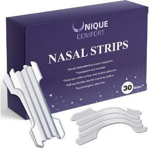Anti Snoring Nose Tape, Nasal Strips Help Breathing, Better Night Sleep, Breathe Better, Increases Oxygen Intake, Snore Stopper, Clear Breath, 30 Count