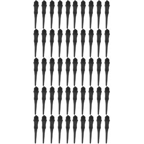 50PCS Plastic Dart Tips Threaded Soft Dart Tips Electronic Dart Accessories Soft Dart Heads Used for Dart Tip Replacement and Dart Head Disassembly for Games and Tournaments Black