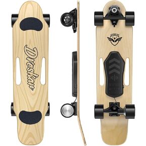 Electric Skateboards, 32 Inch Surf Skateboard with Carving Truck Max Speed 12.5 MPH 350W, 7 Miles Range 4 Speeds Adjustment, Electric Skateboards for Adults Beginners Kids Teens Upgraded