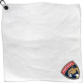 TG Team Golf NHL Team Golf NHL Microfiber Towel - 15" X 15" (White) with Carabiner Clip, Premium Microfiber with Deep Waffle Pockets- Superior Water Absorption and Quick Dry Golf Cleaning Towel