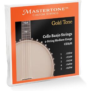 Gold Tone Mastertone™ CES5M Banjo Cello 5-String Medium Gauge Strings (.028, 048, 042, 034, 028)