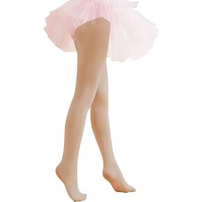 Ballet Tights for Girls & Women, 60D Ultra Soft Convertible Transition Tights for Ballet Dance, Gymnastics