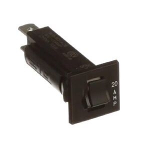 TE Connectivity 20A Thermal Circuit Breaker W28-XQ1A-20 | Push to Reset | Snap-in Front Panel
