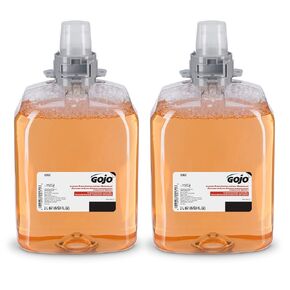 Gojo Luxury Foam Antibacterial Handwash, Fresh Fruit Fragrance, 1250 mL Foam Hand Soap Refill FMX-12 Push-Style Dispenser (Pack of 4) – 5162-04