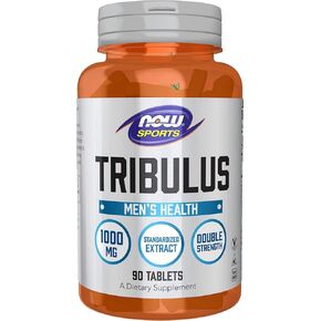 NOW Sports Nutrition, Tribulus (Tribulus terrestris) 1,000 mg, Double Strength, Men's Health, 180 Tablets