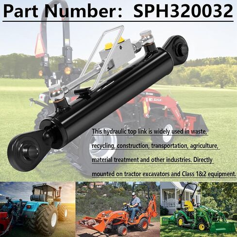 Bonbo Hydraulic Top Link Cat. 1-1 18 1/8" – 26 3/8" with Locking Block and 2 x Hoses，SPH320032 for Tractor Excavators and Class 1& 2 Equipment in Saudi Arabia