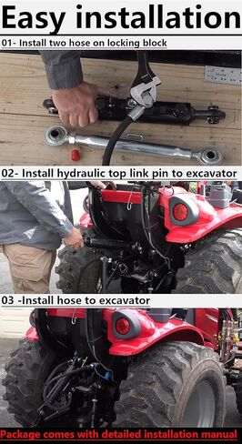 Bonbo Hydraulic Top Link Cat. 1-1 18 1/8" – 26 3/8" with Locking Block and 2 x Hoses，SPH320032 for Tractor Excavators and Class 1& 2 Equipment in Saudi Arabia