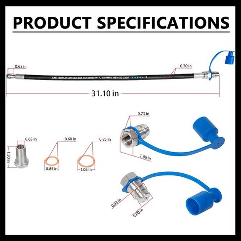 Bonbo Hydraulic Top Link Cat. 1-1 18 1/8" – 26 3/8" with Locking Block and 2 x Hoses，SPH320032 for Tractor Excavators and Class 1& 2 Equipment in Saudi Arabia