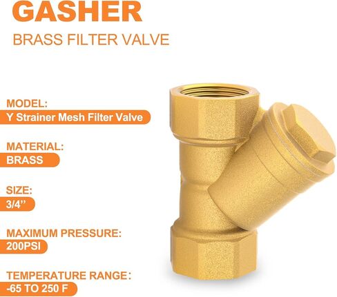 GASHER 1 قطعة نحاس 3/4 "أنثى Y مصفاة مرشح شبكي صمام لفصل زيت الماء in Kuwait