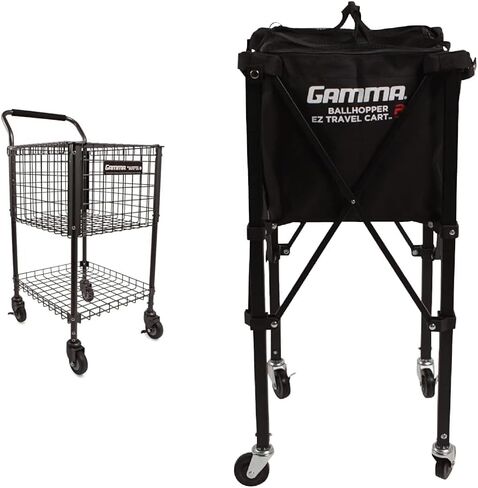Gamma Sports Premium Tennis Teaching and Travel Carts - Unique Sports Equipment, Large Ball Capacity, Heavy Duty Designs, Ideal Training Court Accessories in Saudi Arabia