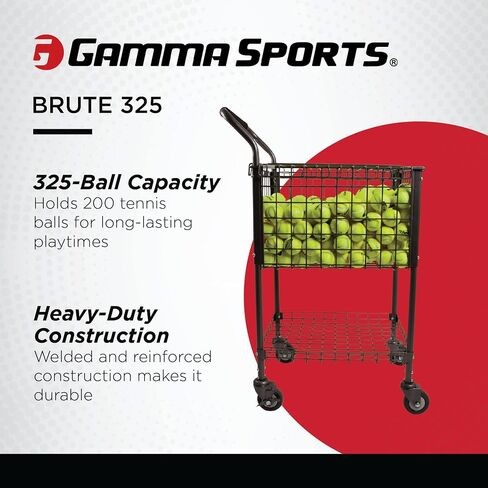 Gamma Sports Premium Tennis Teaching and Travel Carts - Unique Sports Equipment, Large Ball Capacity, Heavy Duty Designs, Ideal Training Court Accessories in Saudi Arabia