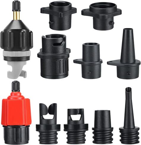Paddle Board SUP Inflatable Pump Adapter Kits - Boat Standard Air Compressor Valve Converter & Nozzle Set Accessories for Stand Up Paddleboard Dinghy Pontoon Kayaking in Kuwait