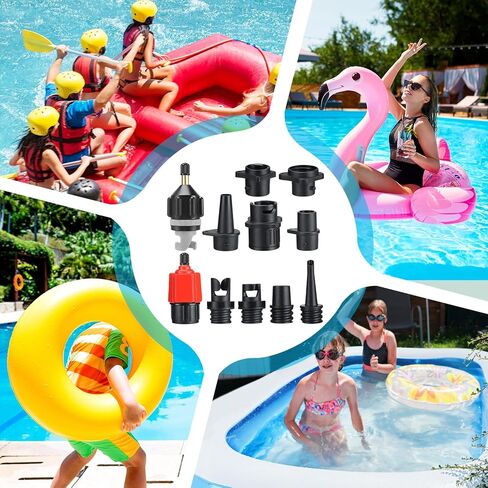 Paddle Board SUP Inflatable Pump Adapter Kits - Boat Standard Air Compressor Valve Converter & Nozzle Set Accessories for Stand Up Paddleboard Dinghy Pontoon Kayaking in Kuwait