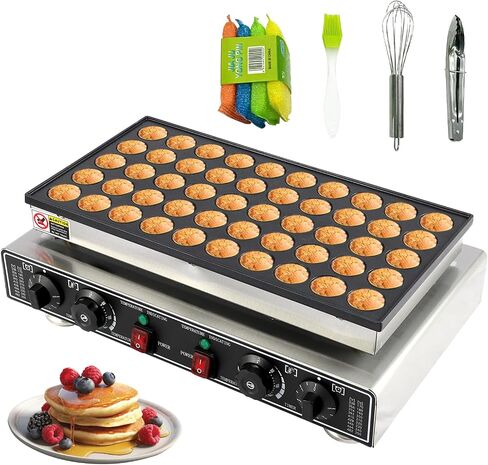 Commercial Waffle Maker Machine, 110V 1200 W Stainless Steel Nonstick Waffle Maker for Home and Restaurant in Saudi Arabia