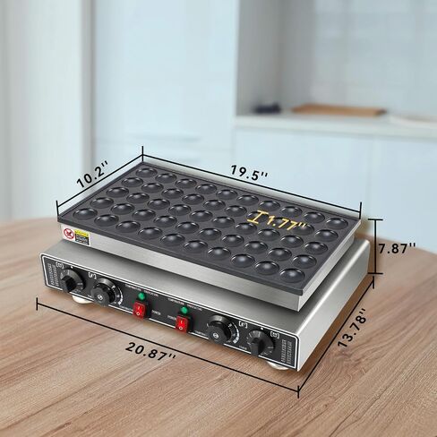 Commercial Waffle Maker Machine, 110V 1200 W Stainless Steel Nonstick Waffle Maker for Home and Restaurant in Saudi Arabia