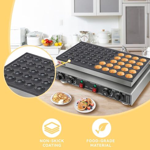 Commercial Waffle Maker Machine, 110V 1200 W Stainless Steel Nonstick Waffle Maker for Home and Restaurant in Saudi Arabia