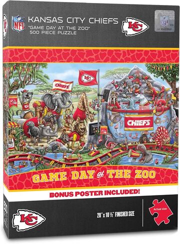YouTheFan NFL Arizona Cardinals Game Day At The Zoo 500pc Puzzle 28" x 10.5" in Saudi Arabia