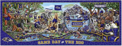 YouTheFan NFL Arizona Cardinals Game Day At The Zoo 500pc Puzzle 28" x 10.5" in Saudi Arabia