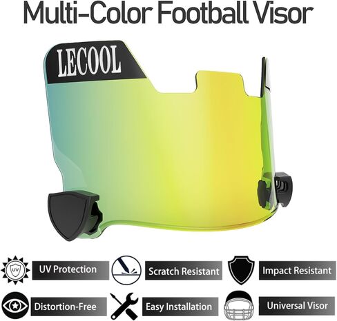 قناع كرة القدم متعدد الألوان من LeCool، يعزز لعبتك - يناسب خوذات كرة القدم للبالغين والشباب in Kuwait