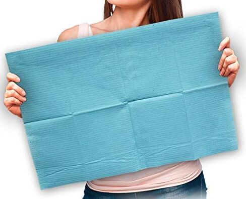 Adenna BIB741B Dental Bibs/Lap Cloths, Blue (Box of 500) in Kuwait