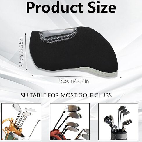 10Pcs Golf Covers Golf Wedge Headcovers Golf Club with See Through Window Clear Visible Head Covers Golf Accessories for Putters, Golf Beginner, Women Men in Saudi Arabia