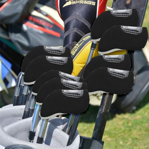 10Pcs Golf Covers Golf Wedge Headcovers Golf Club with See Through Window Clear Visible Head Covers Golf Accessories for Putters, Golf Beginner, Women Men in Saudi Arabia