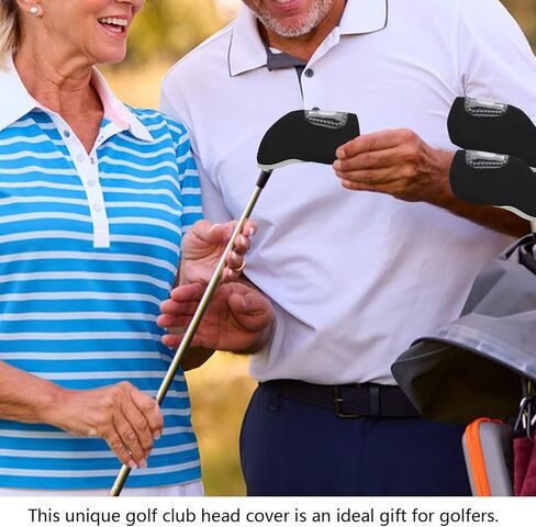 10Pcs Golf Covers Golf Wedge Headcovers Golf Club with See Through Window Clear Visible Head Covers Golf Accessories for Putters, Golf Beginner, Women Men in Saudi Arabia