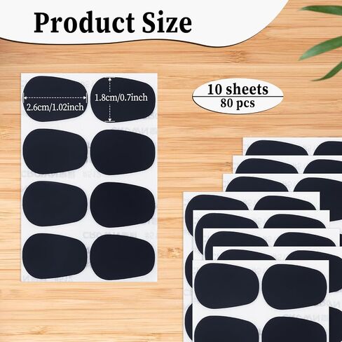 80pcs Clarinet Mouthpiece Patches Saxophone Cushions Pads 1mm Alto Tenor Sax Mouthpiece Patches Cushions with Strong Thick Mouthpiece Pads for Beginners Musicians (Black) in Saudi Arabia
